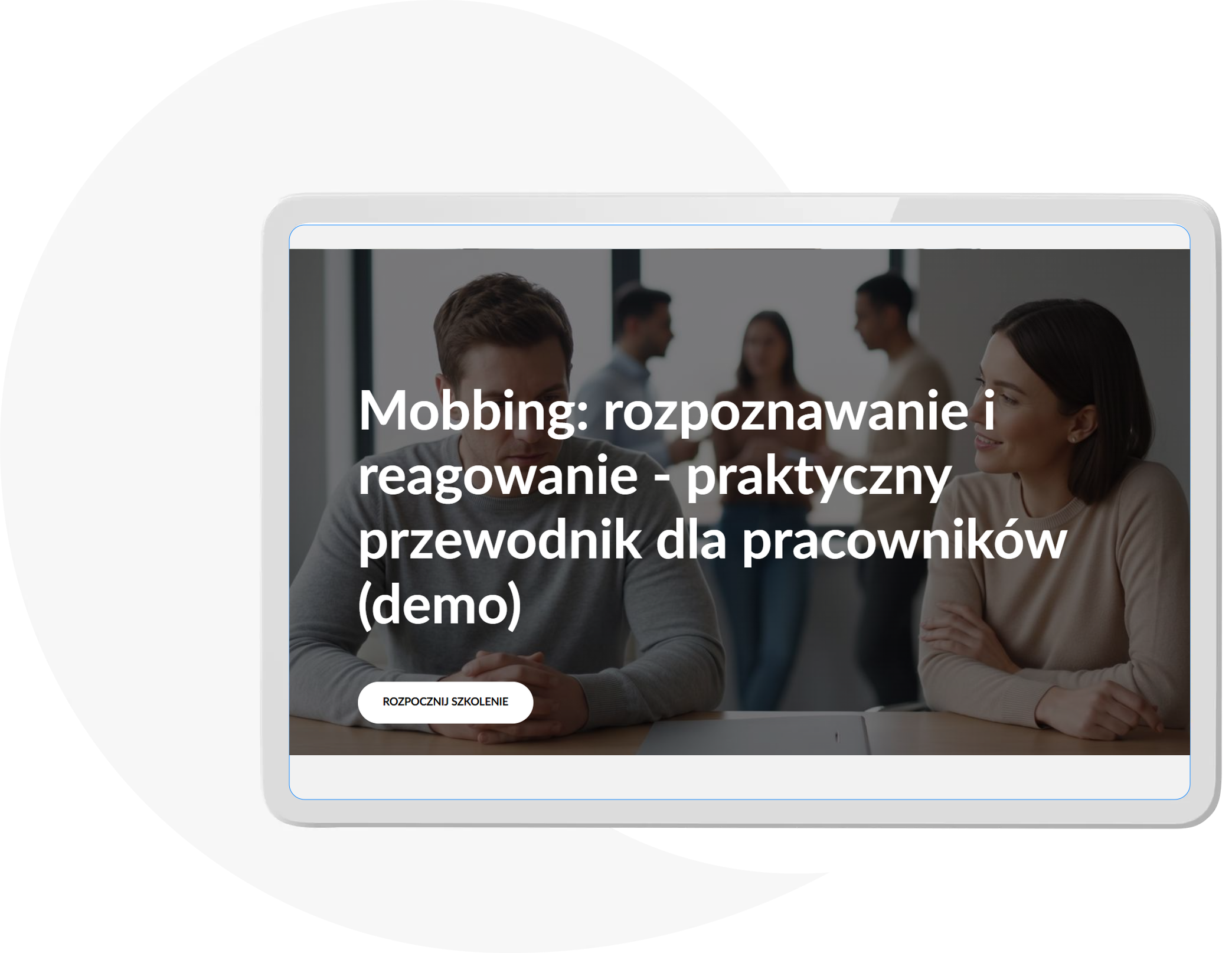 Ekran startowy szkolenia dla pracowników